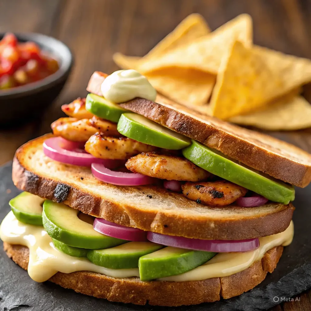 Chipotle Chicken & Avocado Panini