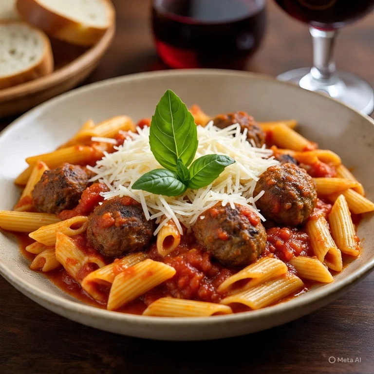 Penne & Meatballs